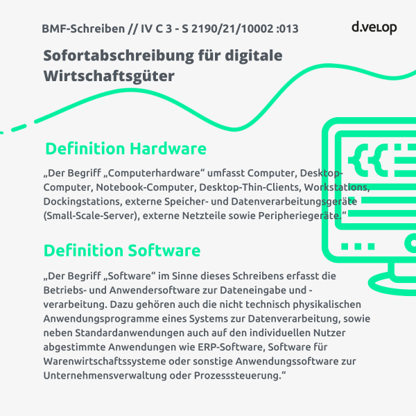 Definition Sofortabschreibung für digitale Wirtschaftsgüter digitaler Wirtschaftsgueter