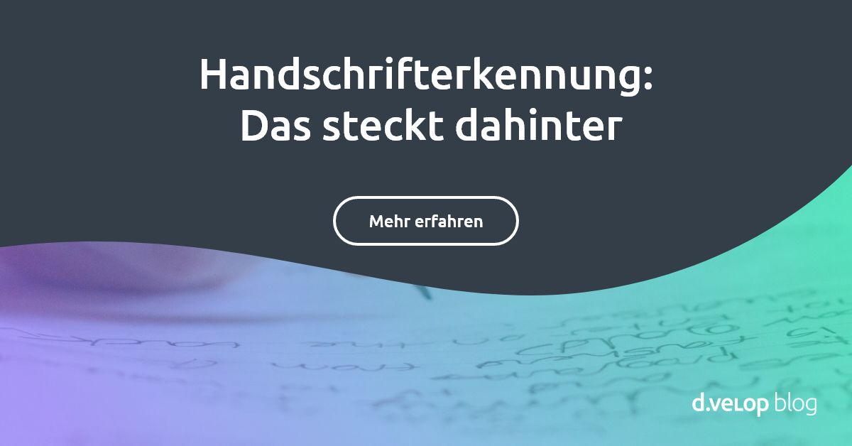 Handschrifterkennung Das steckt dahinter