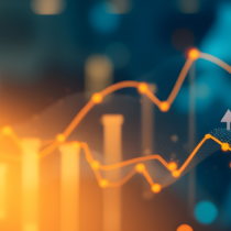 Abstrakte Visualisierung von Wachstum und Datenanalysen als Symbol für den Einsatz von KI in der Finanzbranche und konkrete Wertschöpfung