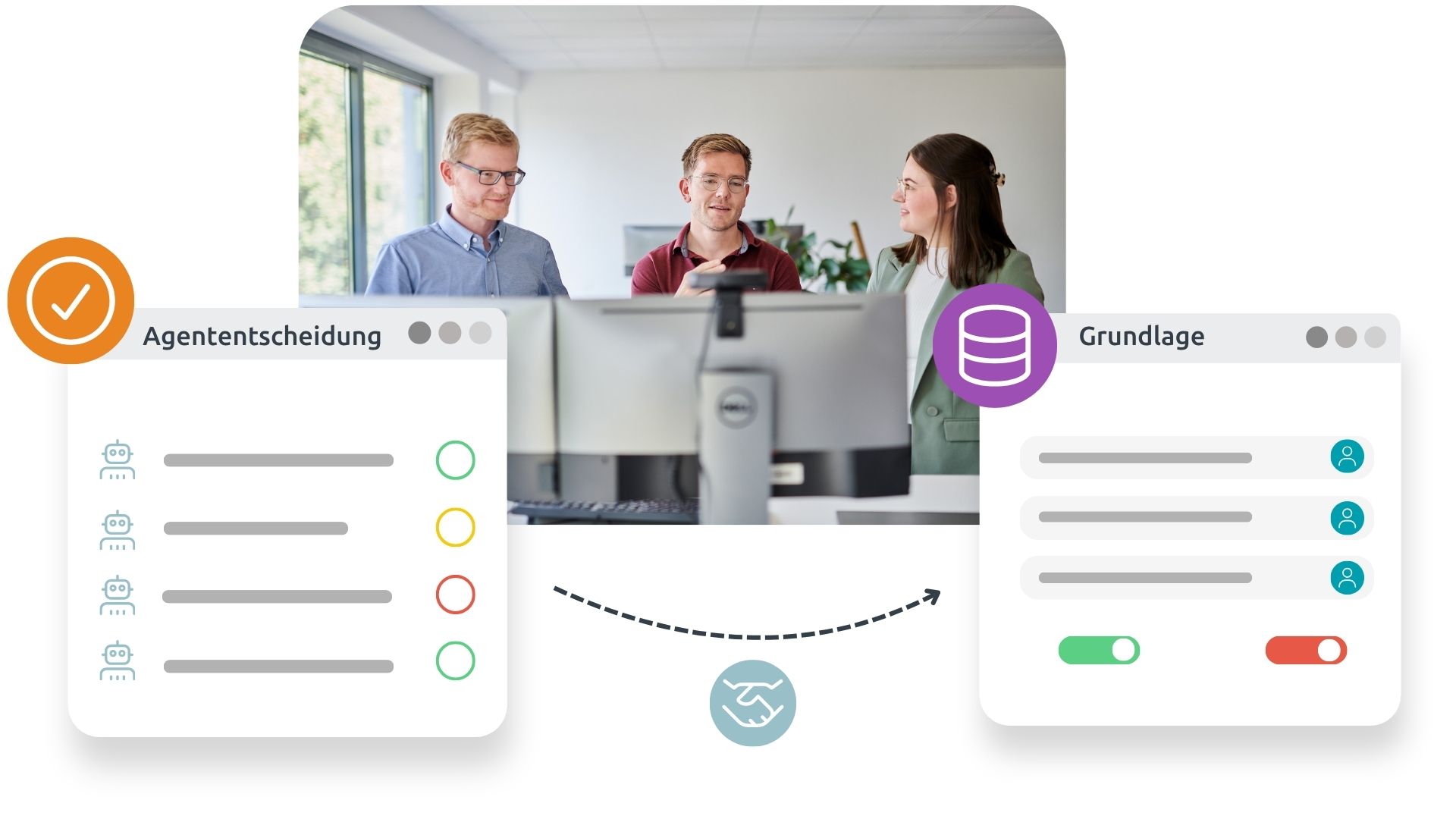 Prozessgrafik Agentenentscheidung