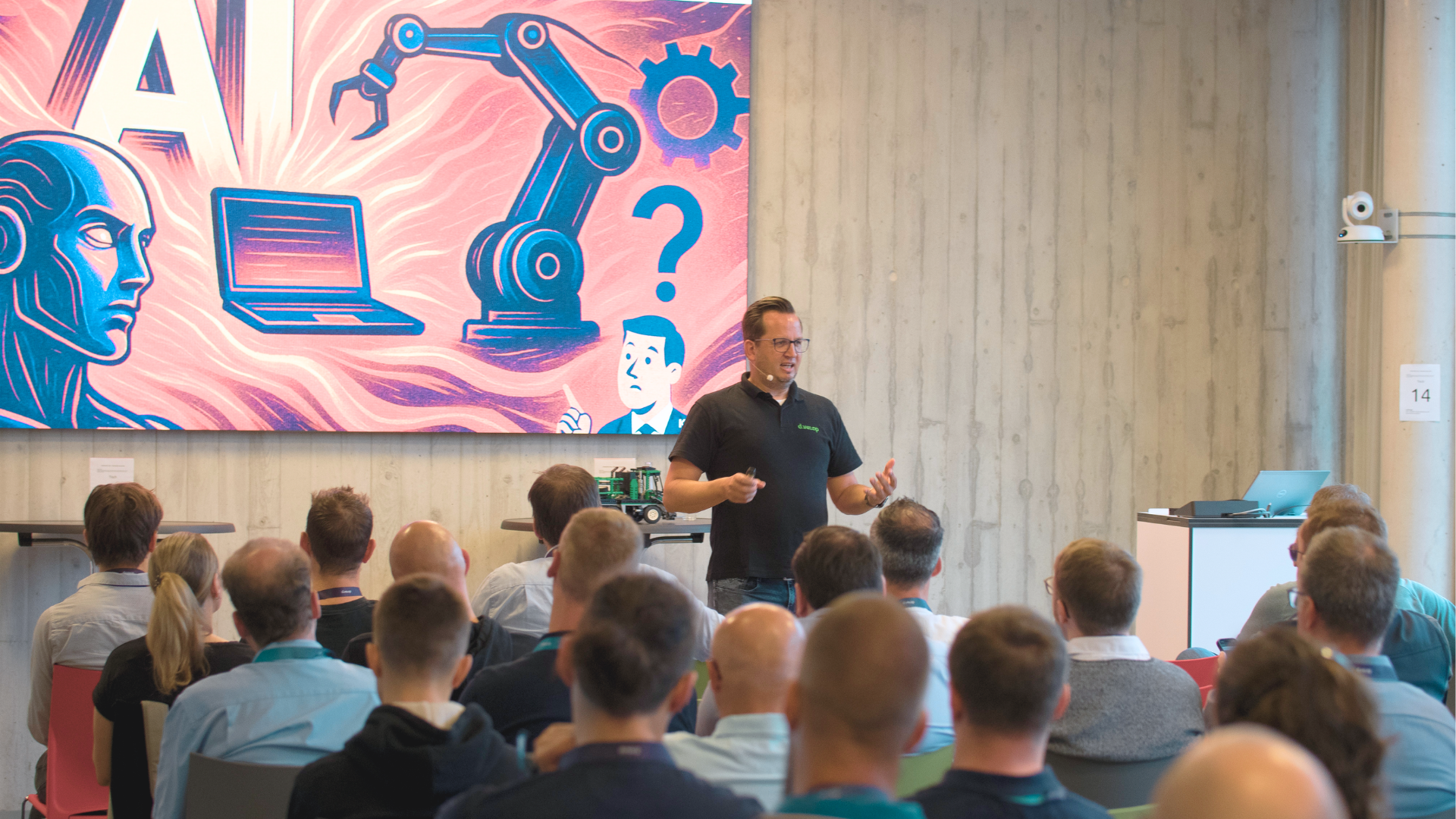 Impression vom Vortrag von Nico Bäumer beim Community Tag 2025