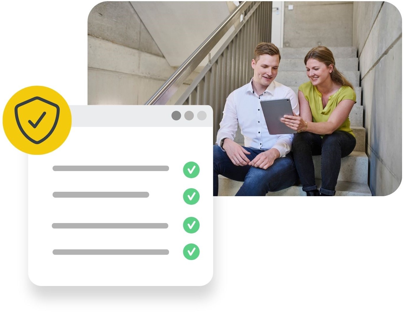 Prozessgrafik zur europäischen Datenhaltung und voller Kontrolle
