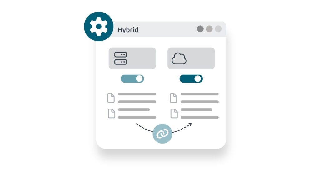 Grafik zeigt die hybride Betriebsform