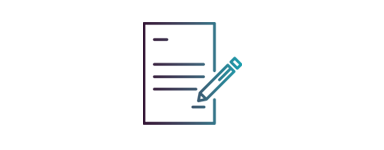 icon akte stift schwarz