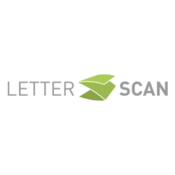 Logo der letterscan GmbH & Co. KG mit Sitz in München.