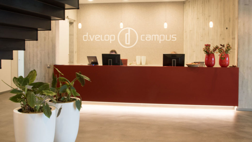 d.velop campus Empfang