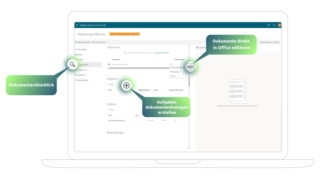 Collaboration durch gemeinsame Dokumentenbearbeitung