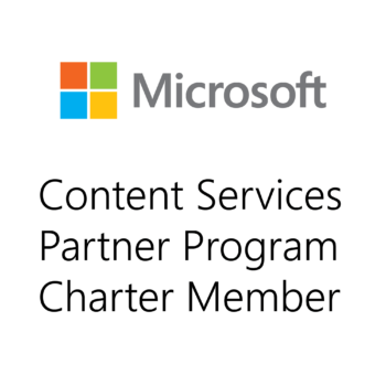 Logo Charter Member Microsoft Content Services Partner Programm