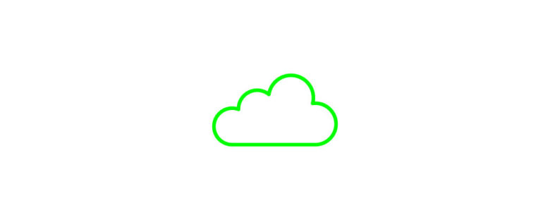Cloud-Icon in der Farbe grün