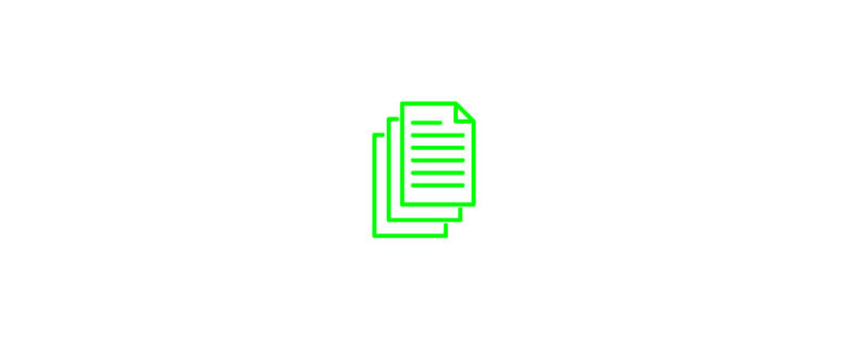 Icon Dokument in der Farbe grün