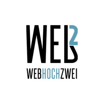 Das Logo der Werbeagentur WEB HOCH ZWEI mit Sitz auf dem d.velop campus