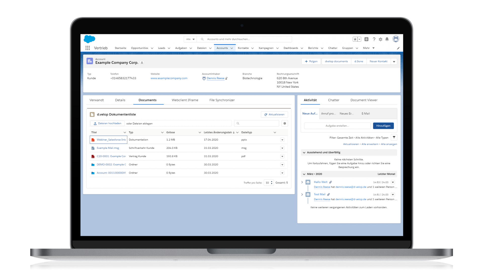 d.velop DMS-Schnittstelle Salesforce