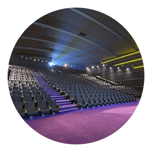 Leerer Kinosaal als Tagesveranstaltung der d.velop public sector days
