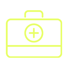 Icon Arztkoffer in der Akzentfarbe Pineapple