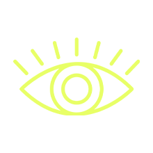 Icon Auge in der Akzentfarbe Pineapple