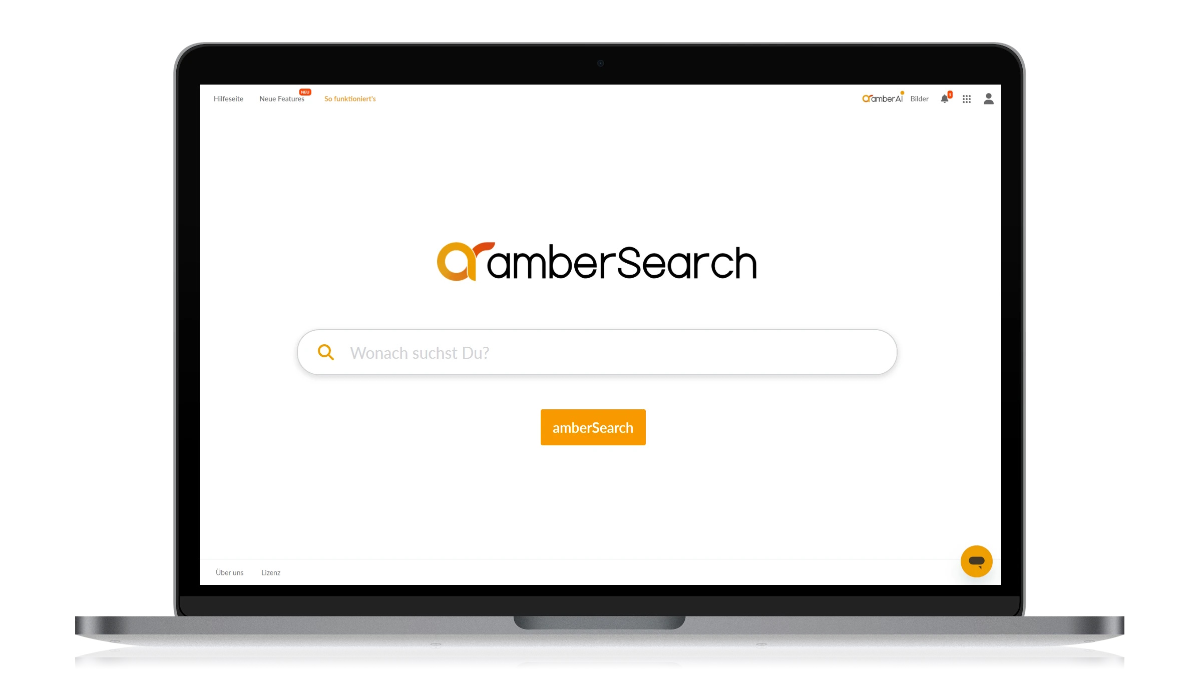 Screenshot der App-Builder-App von amberSearch