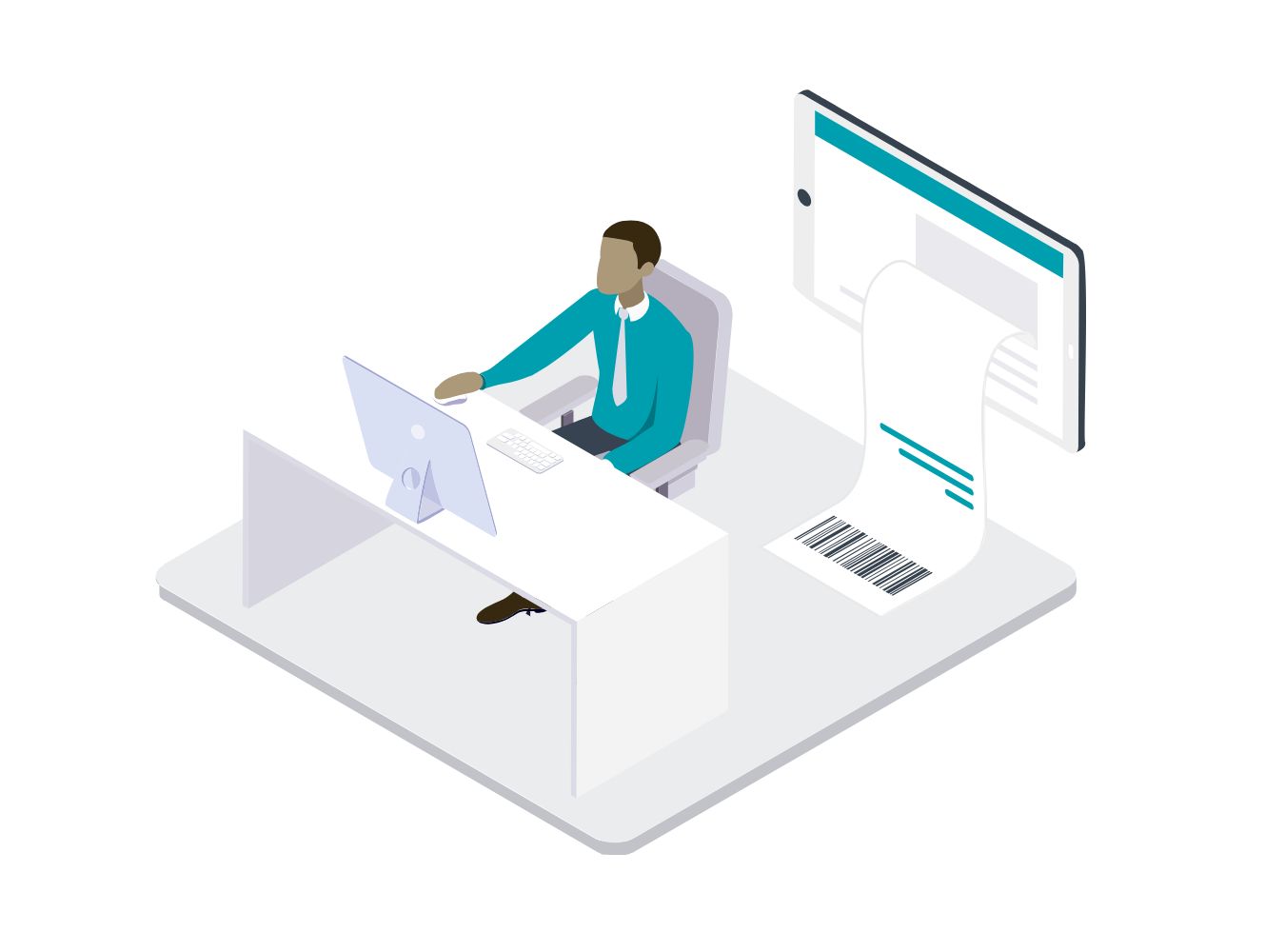 Schematische Darstellung einer Lösung zur Digitalisierung der Rechnungsablage und Rechnungsverarbeitung für den Public Sector