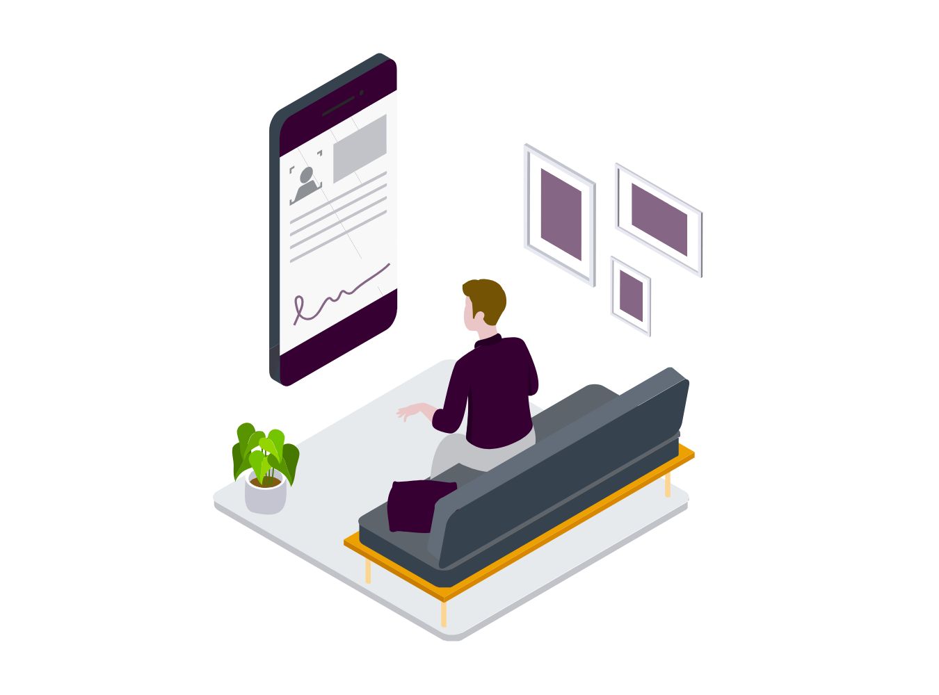 Schematische Darstellung d.velop sign als Lösung zur digitalen Unterschrift für Studierende und den Public Sector