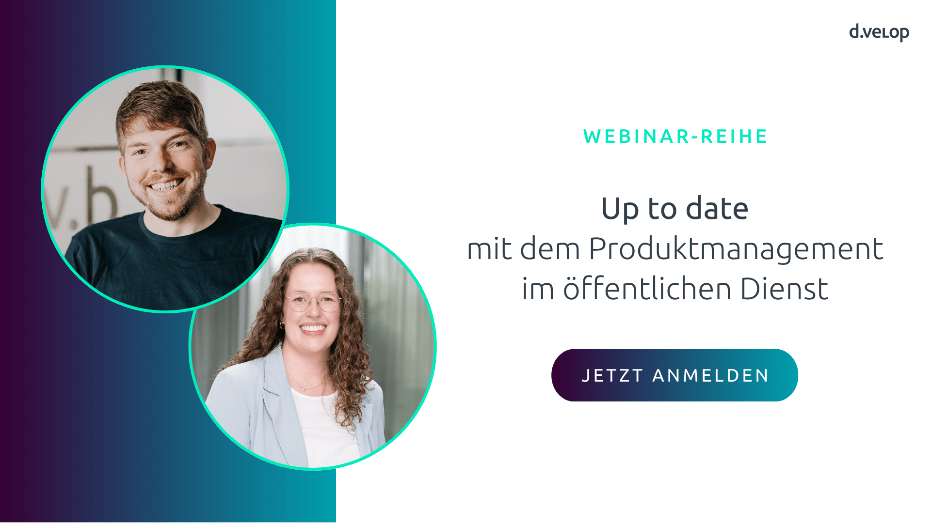 Veranstaltungsbild zur Webinar-Reihe: Up to date mit dem Produktmanagement im öffentlichen Dienst