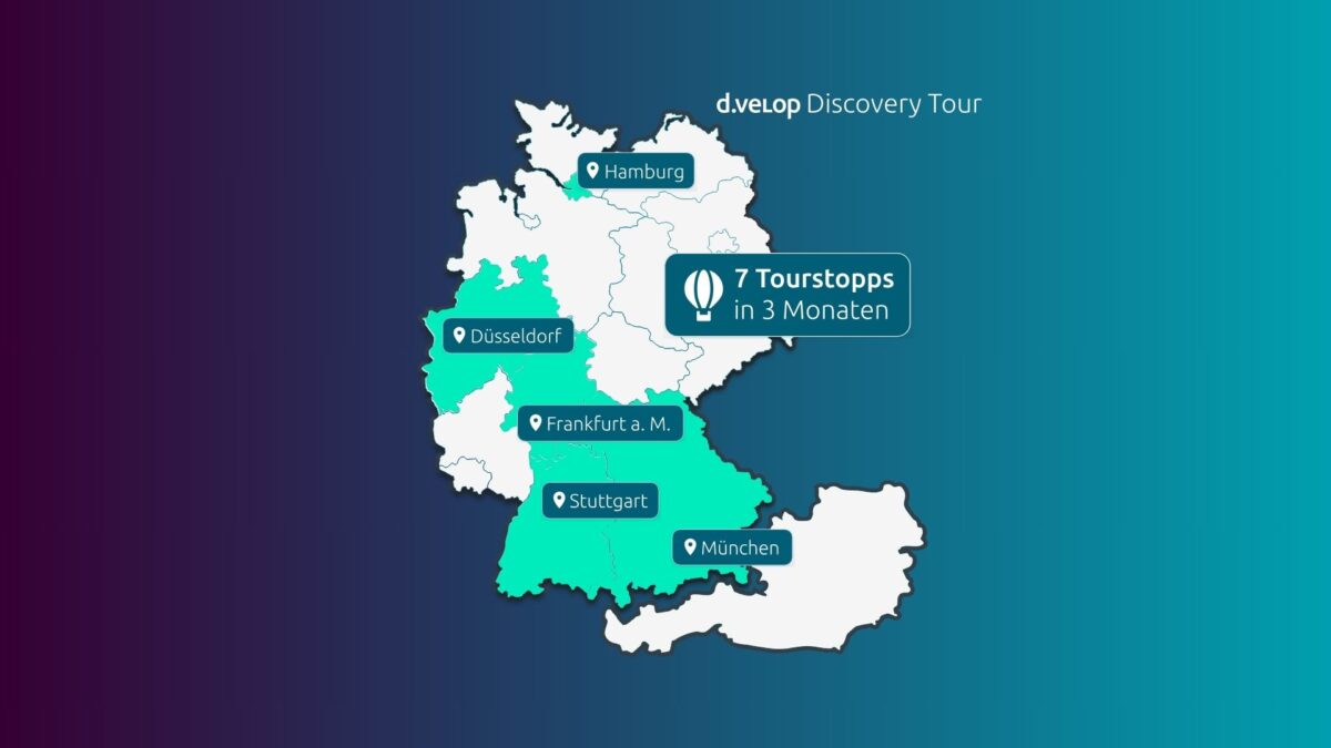 Landkarte d.velop Discovery Tour 2025