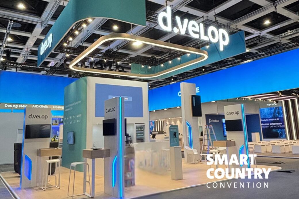 Messestand der d.velop AG vor Ort bei der Smart Country Convention