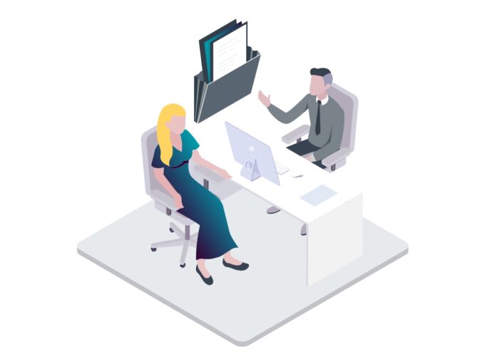 Icon einer digitalen Kreditakte als Lösung zur Digitalisierung im Finanzwesen