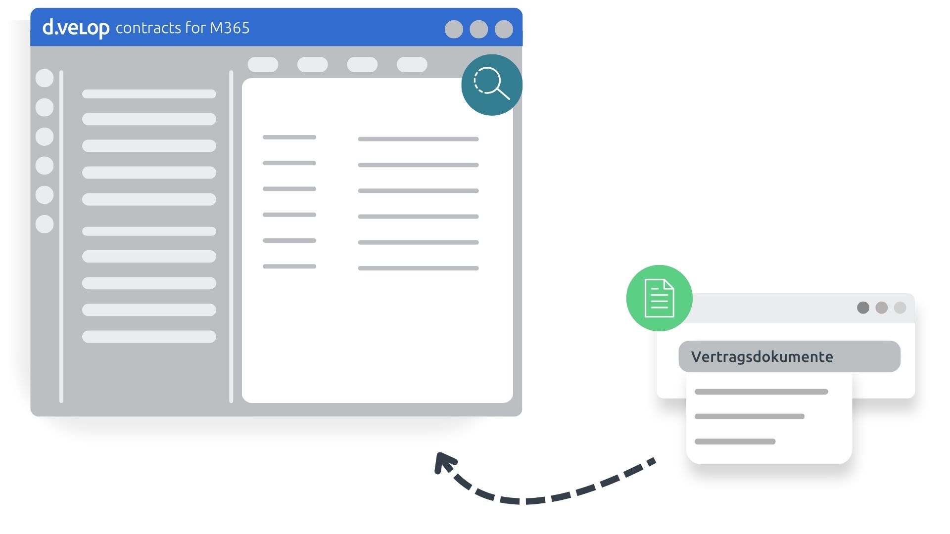 Dashboard Vertragsmanagement M365