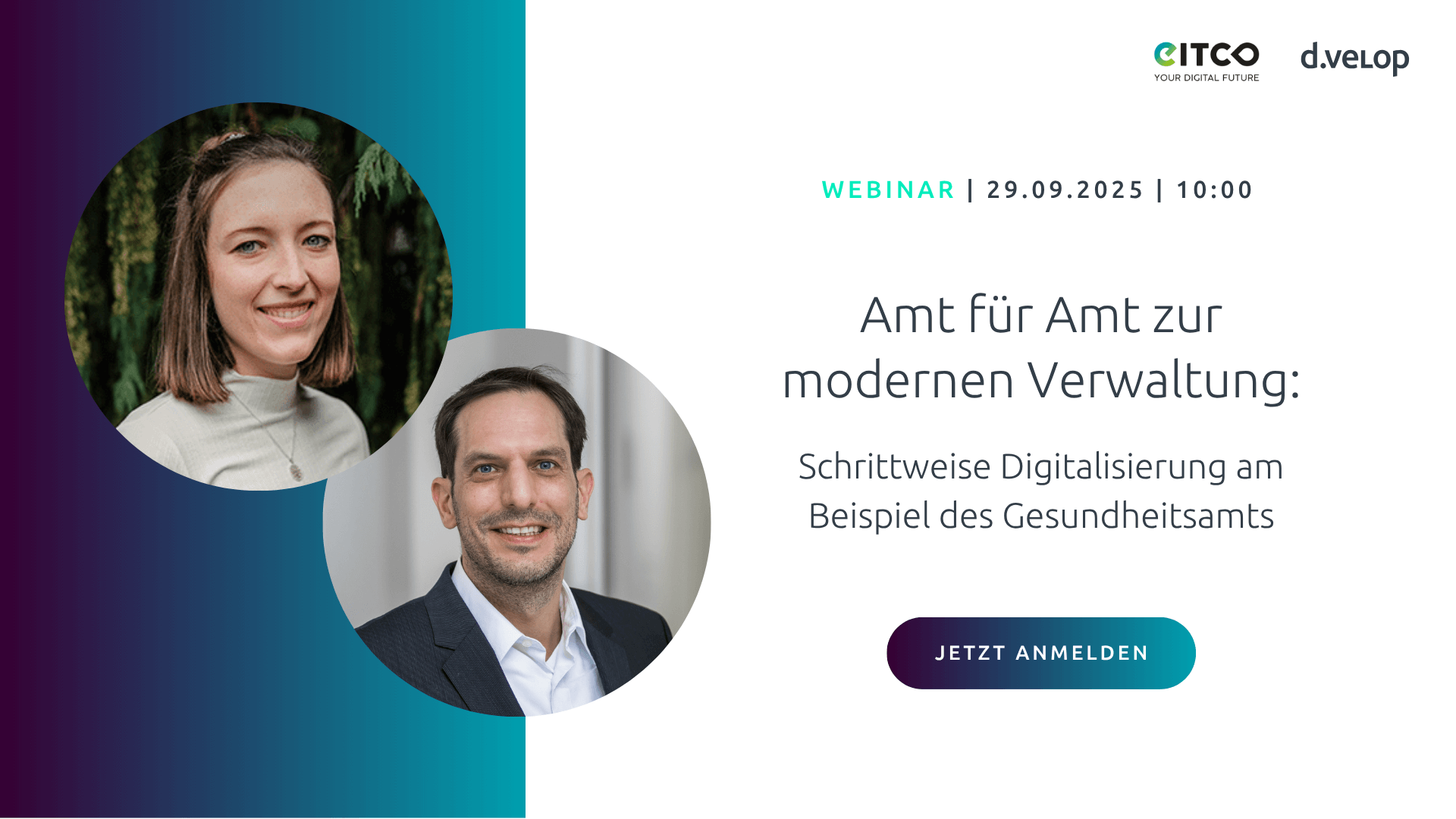 Titelbild zum Webinar am 29.09.2025: Amt für Amt zur modernen Verwaltung