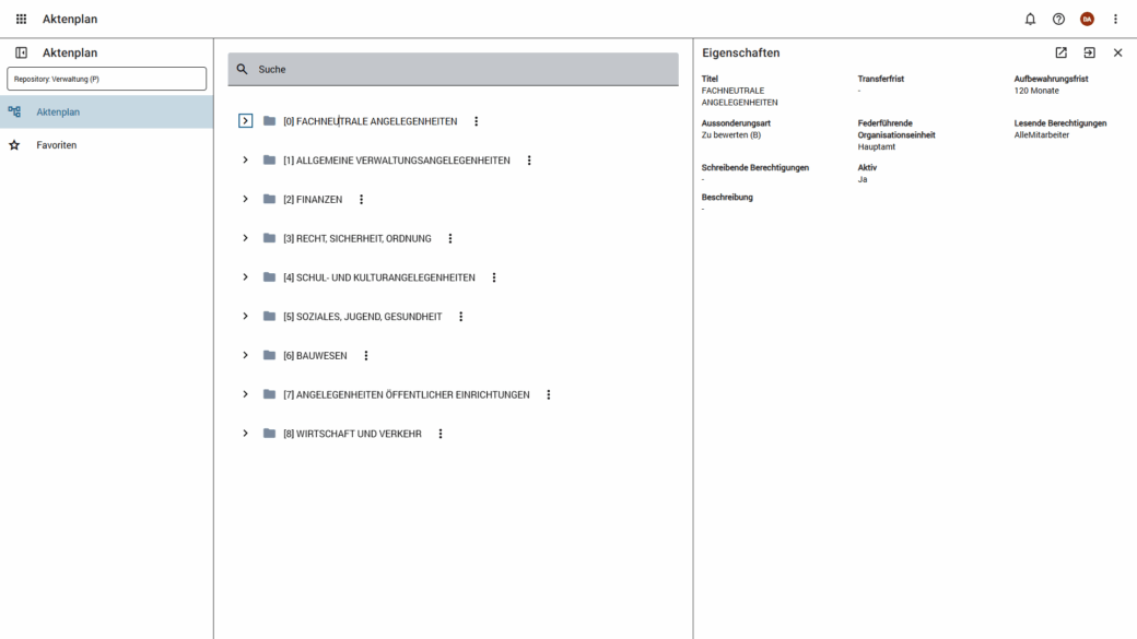 Aufbewahrungsfristen im Aktenplan für die öffentliche Verwaltung werden sicher gesetzt