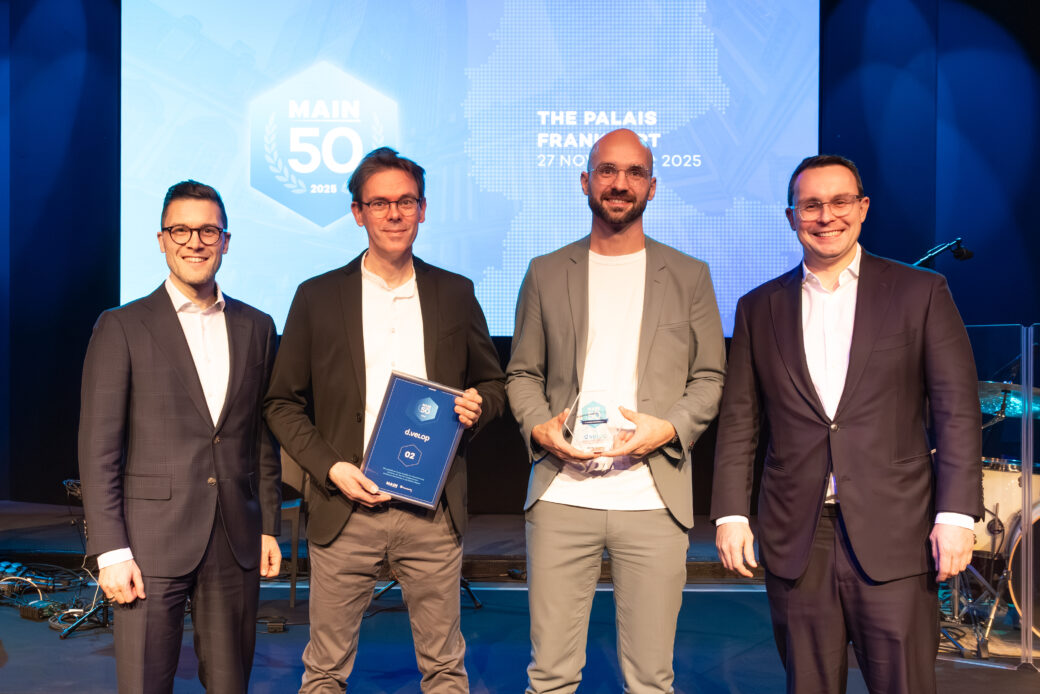 d.velop freut sich über die Auszeichnung bei den MAIN 50 Awards